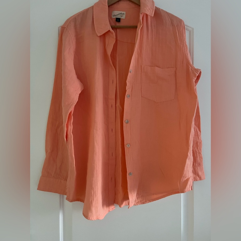Coral Button-Up Shirt
